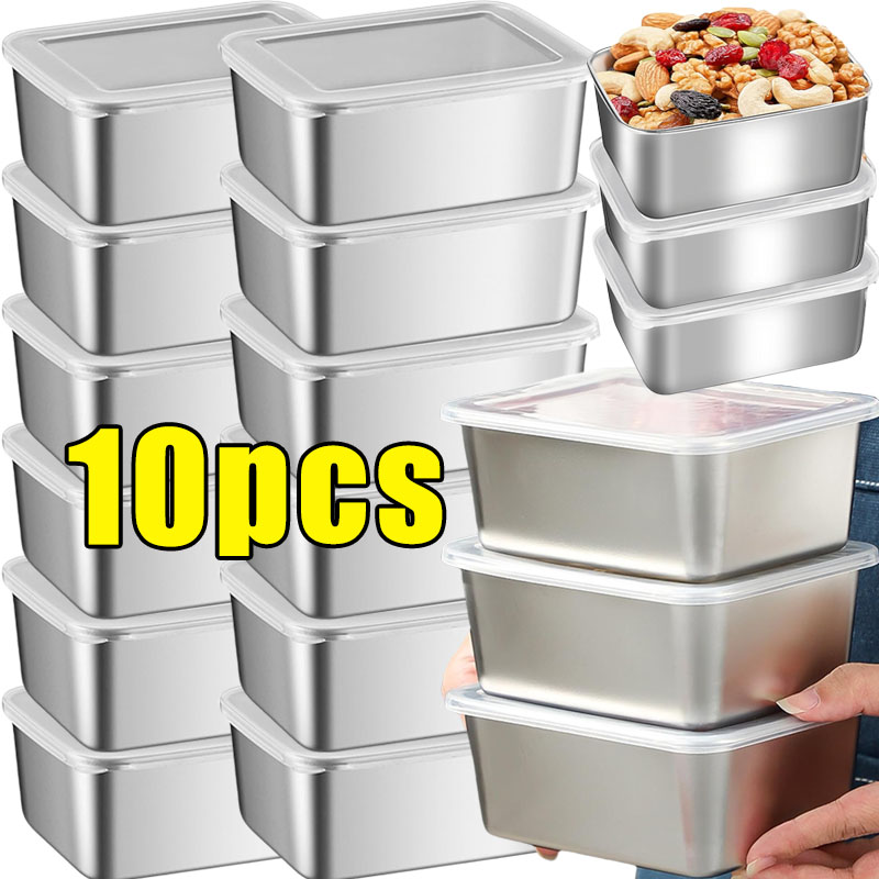 Kitchen Gadgets Organizer - Stainless Steel Food Storage Containers