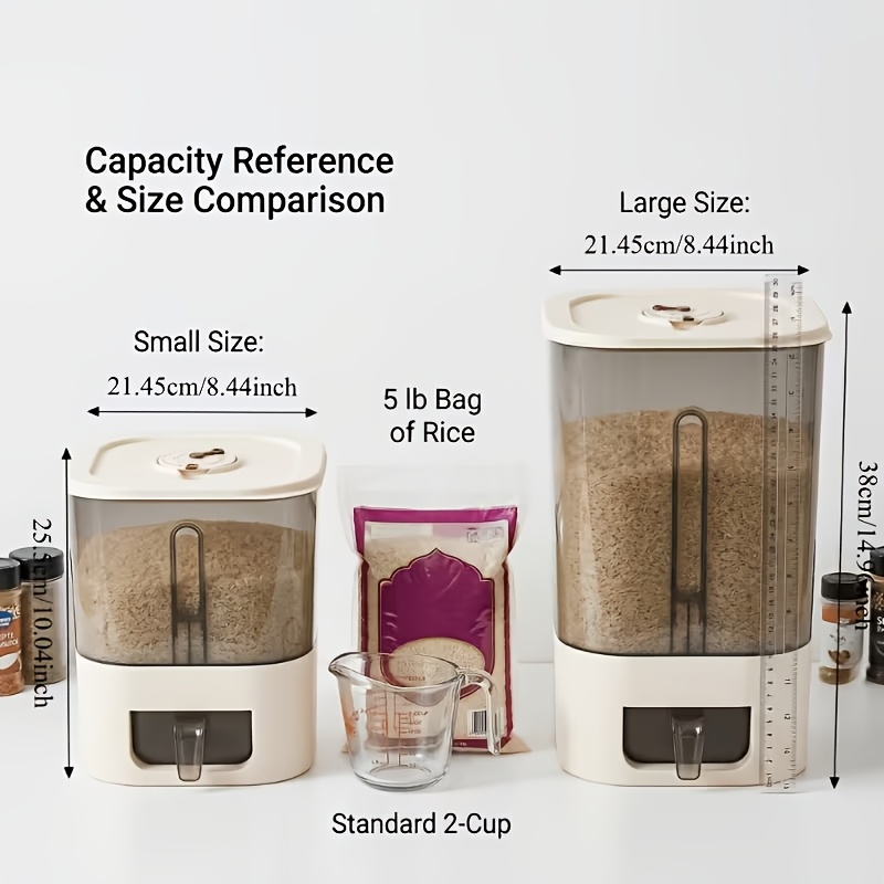 14LB Rice Dispenser, Large Gra - Kitchen Gadgets Organizer recension och pris