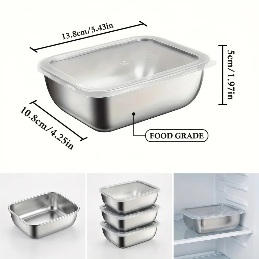 6PCS Stainless Steel Food Stor - Kitchen Gadgets Organizer recension och pris