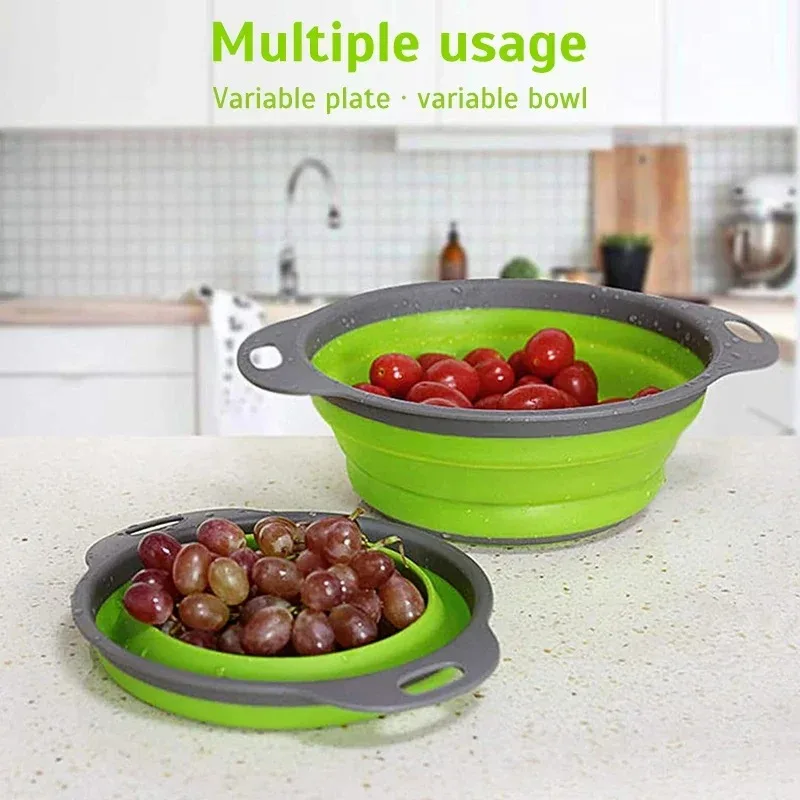 1Pc Foldable Silicone Strainer - Kitchen Gadgets Organizer recension och pris